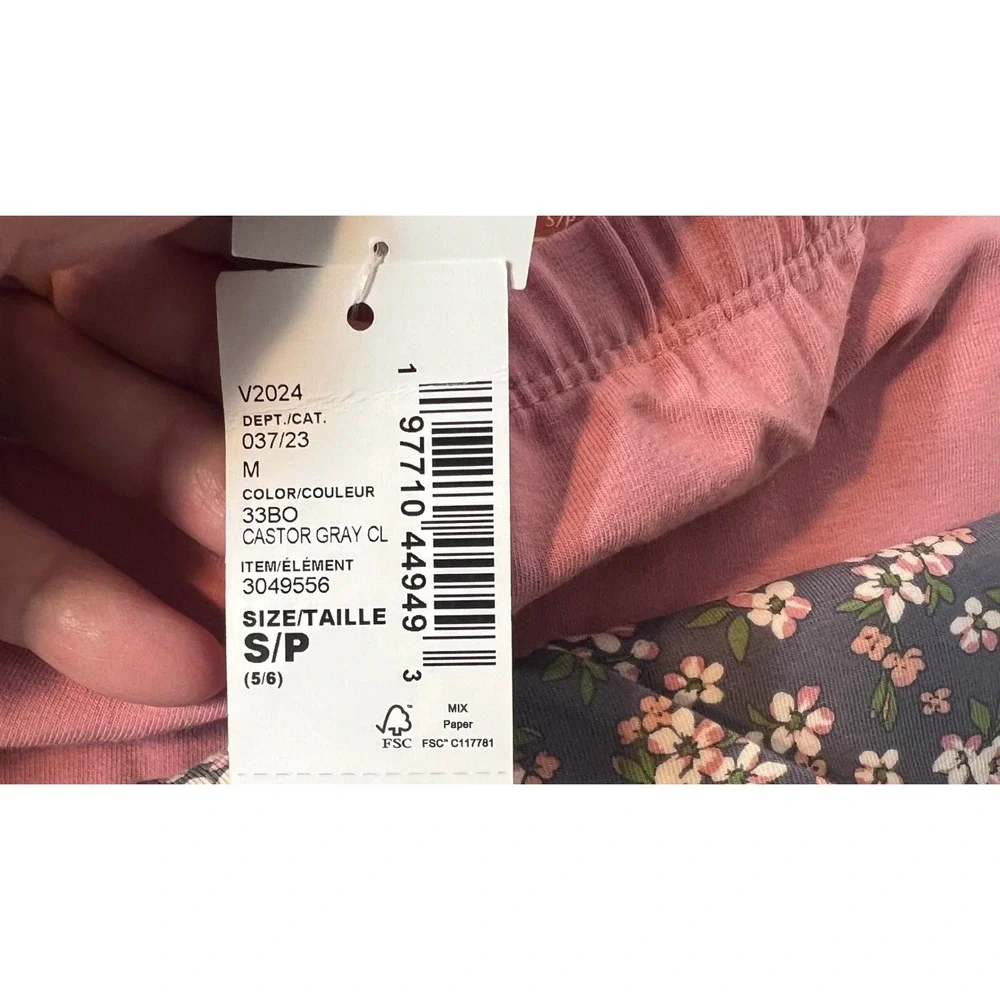 The Childrens Place 3 pack‎ Stretch Pants Girls 5/6 NIP Pink Gray Floral Black